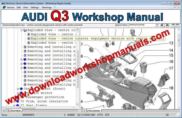 audi q3 workshop manual